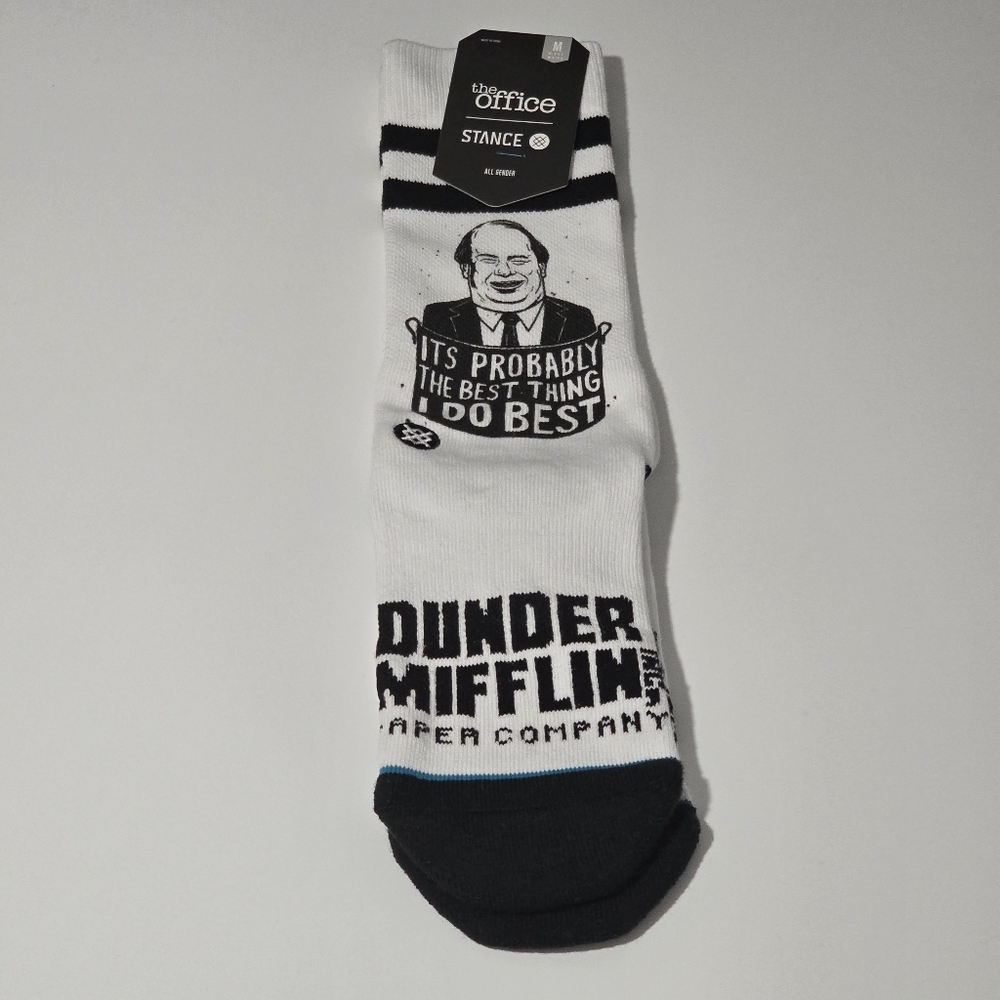 The Office TV Show White and Black Kevins Chili themed Unisex Stance Cre…